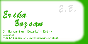 erika bozsan business card